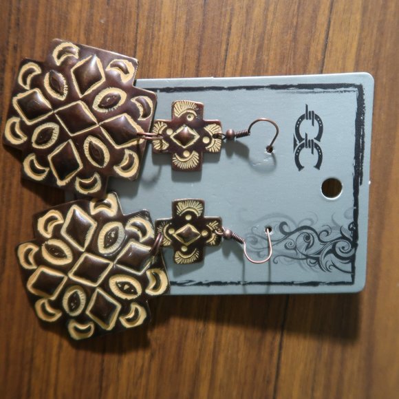 Cowboy Collection Pierced Earrings with Hypoallergenic Posts (Made in USA) - Picture 2 of 2